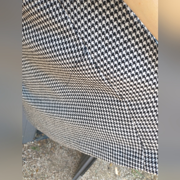 Vintage Houdstooth Midi A-Line Wool Blend Skirt - Picture 9 of 9